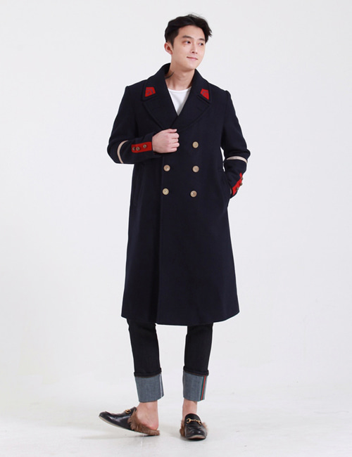 G. WOOL DOUBLEBREASTED COAT_NAVY_M