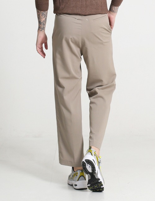 M. DROWSTRING STRAIGHT WIDE PANTS_BEIGE